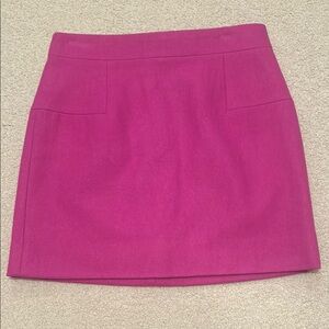 J.Crew Women’s Magenta Wool Mini Skirt